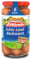 Böklunder Echte Land-Bockwurst 6 Stück 180 g Glas